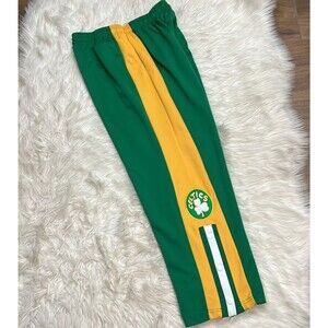 Boston Celtics NBA Hardwood Classics Green Shooting Warmup Pants Snap Bottom XL
